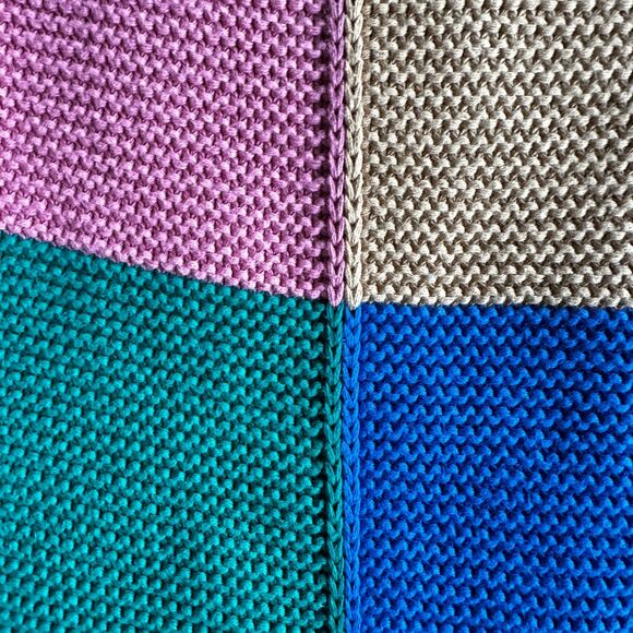 ZARA Colorblock Cotton Sweater – Bold Patchwork Knit, Size S-M - Picture 4 of 6